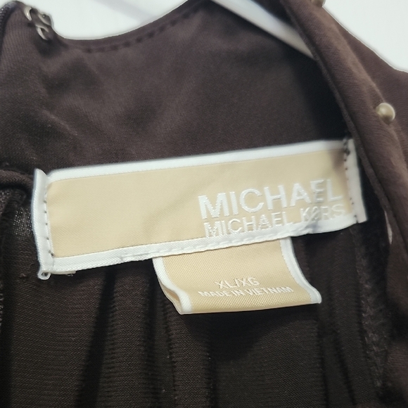 MICHAEL Michael Kors Dark Brown Sleeveless Shirt - Picture 2 of 6